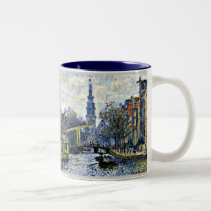 Taza Bicolor Monet: Canal en Ámsterdam