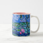 Taza Bicolor Monet: Lilies de agua 1919<br><div class="desc">Monet: Water Lilies 1919 Impresionismo francés arte café taza.</div>