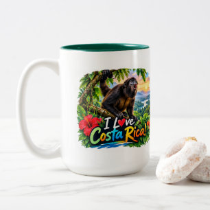 Taza Bicolor Monito Aullador de Costa Rica