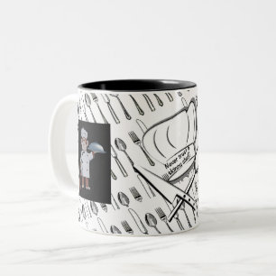 Taza Bicolor Monkey Chef Mug