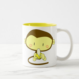 Taza Bicolor Mono con el plátano