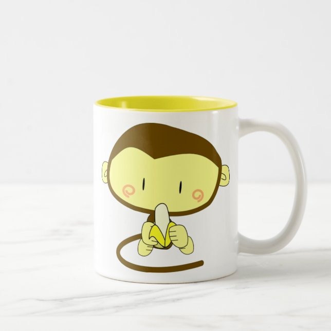 Taza Bicolor Mono con el plátano (Derecha)