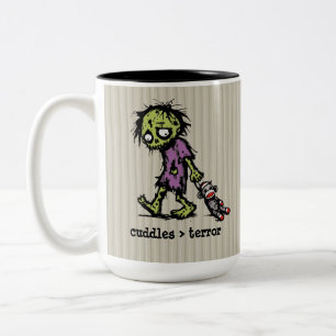 Taza Bicolor Mono de calcetín zombie monstruo lindo Juguete Fra