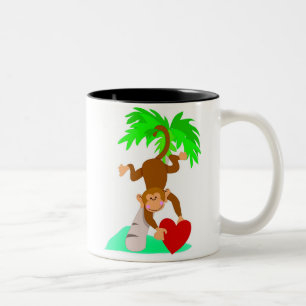 Taza Bicolor Mono de la tarjeta del día de San Valentín