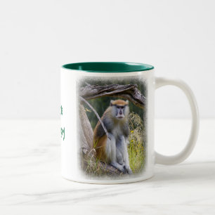 Taza Bicolor Mono de Patas en Blanco