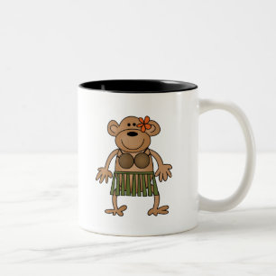 Taza Bicolor Mono del baile de Hula