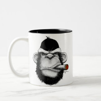 Taza Bicolor Mono del cigarro