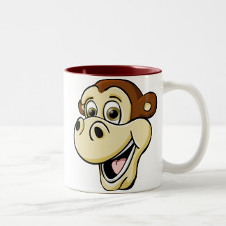 Taza Bicolor Mono del dibujo animado