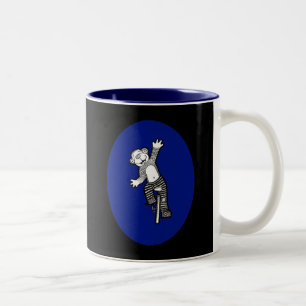 Taza Bicolor Mono del Unicycle de la diversión