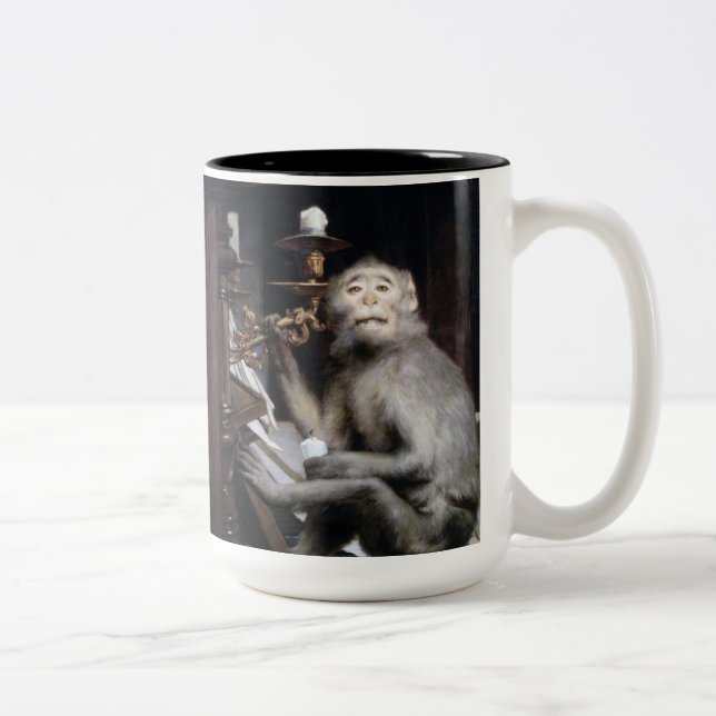 Taza Bicolor Mono sonriente (Derecha)