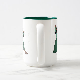Taza Bicolor Monochrome Green Dancer #1