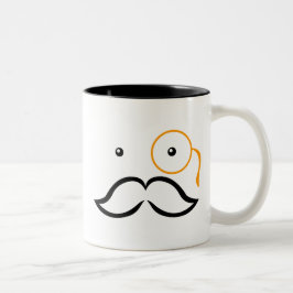 Taza Bicolor Monocle y Mustache