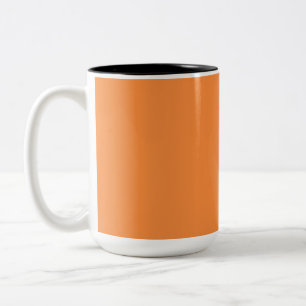 Taza Bicolor Monocolor simple de un color sólido Naranja