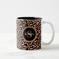 Monograma Coffe de dos tones para animales de leop