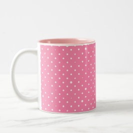 Taza Bicolor Monograma Coloridos Puntos Estilizados De Dos Tono