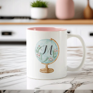 Taza Bicolor Monograma de acuarela