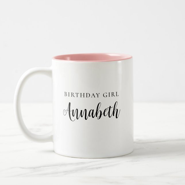 Taza Bicolor Monograma de cumpleaños (Izquierda)