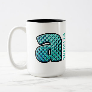 Taza Bicolor monograma de glasstiles - a