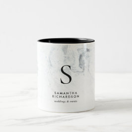 Taza Bicolor Monograma de mármol de moda