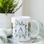 Taza Bicolor Monograma dos fotos | Marco de vegetación personal<br><div class="desc">Monograma dos fotos | Marco de vegetación personalizado</div>