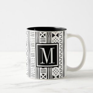 Taza Bicolor Monograma inspirado en la huella digital