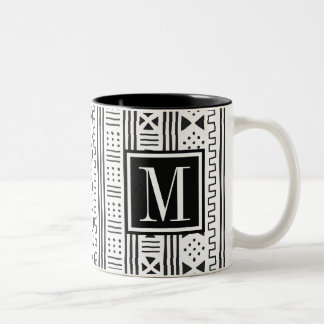 Taza Bicolor Monograma inspirado en la huella digital