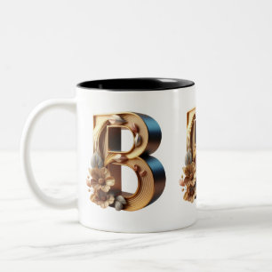 Taza Bicolor Monograma Mug - Letra B