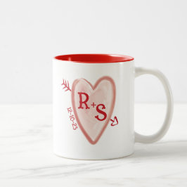 Taza Bicolor Monograma Rústico