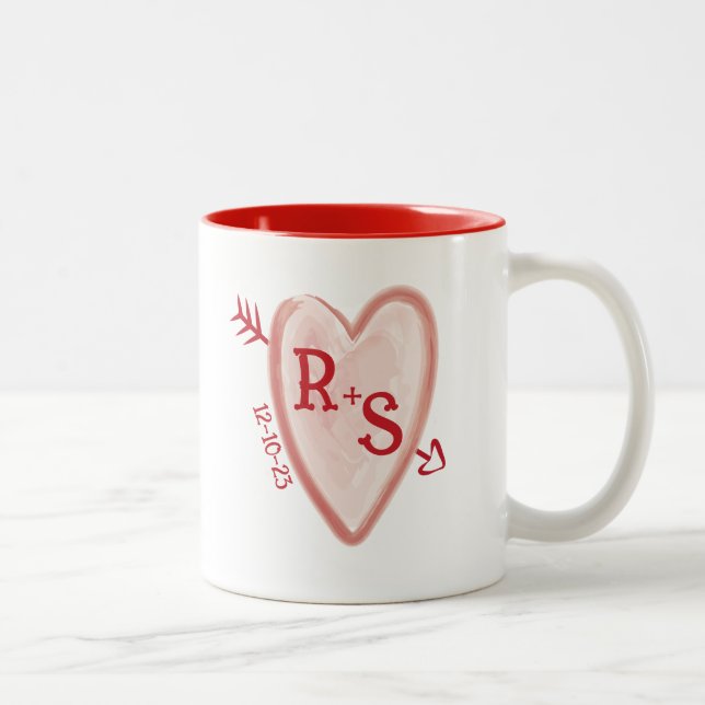 Taza Bicolor Monograma Rústico (Derecha)