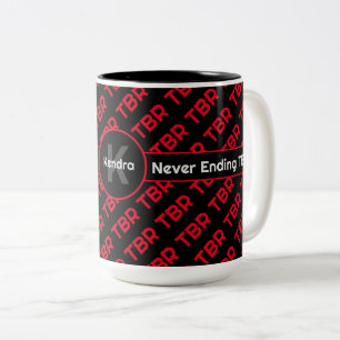 Taza Bicolor Monogramado que nunca termina el TBR