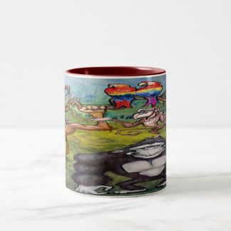Taza Bicolor Monos de dos tonos de café Mug