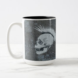 Taza Bicolor Monotone Mug Con Doble Calavera