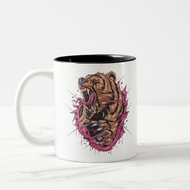 Taza Bicolor Monster Angry Bear (Izquierda)