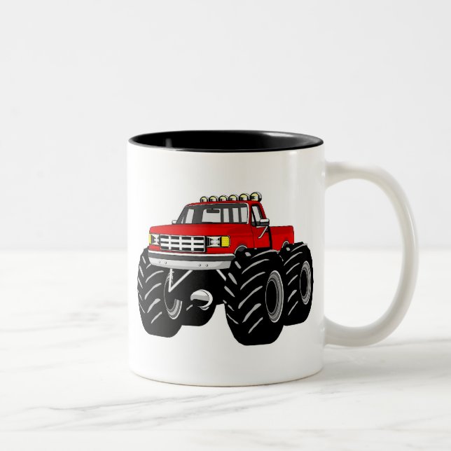 TAZA BICOLOR MONSTER TRUCK ROJO (Derecha)