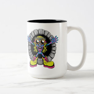 Taza Bicolor Monstruo de Corona de Espinas Psicodélico