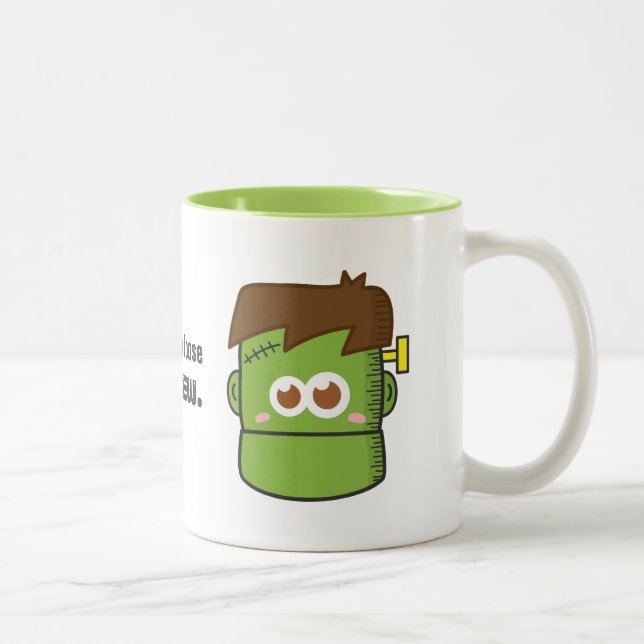 Taza Bicolor Monstruo de Frankenstein lindo (Derecha)