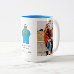 Taza Bicolor Monstruo de galletas de Navidad Mejores amigos -