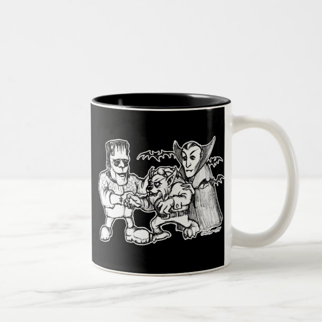 Taza Bicolor Monstruos divertidos (Derecha)