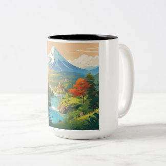 Taza Bicolor Montagnes et rivières