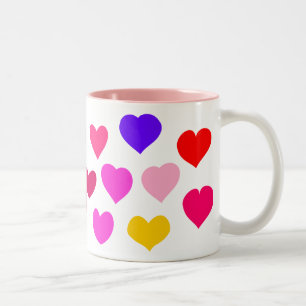 Taza Bicolor Montaje De Mug Cerámica Del Corazón