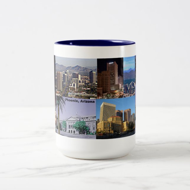 Taza Bicolor Montaje de Phoenix Arizona (Centro)
