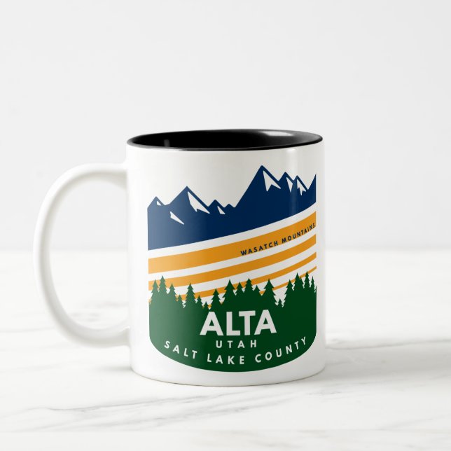 Taza Bicolor Montañas Alta Utah Wasatch (Izquierda)
