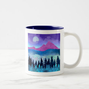 Taza Bicolor Montañas Amethyst Mist