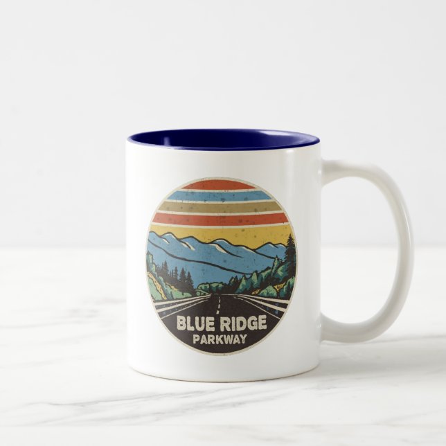 Taza Bicolor Montañas Blue Ridge Parkway (Derecha)