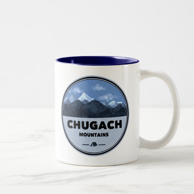 Taza Bicolor Montañas Chugach Camping Alaska (Derecha)