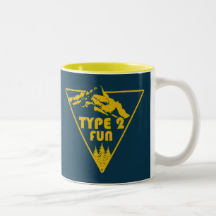 Taza Bicolor Montañas de diversión tipo 2
