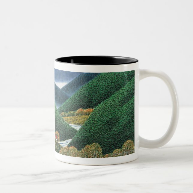 Taza Bicolor Montañas de la primavera (Derecha)