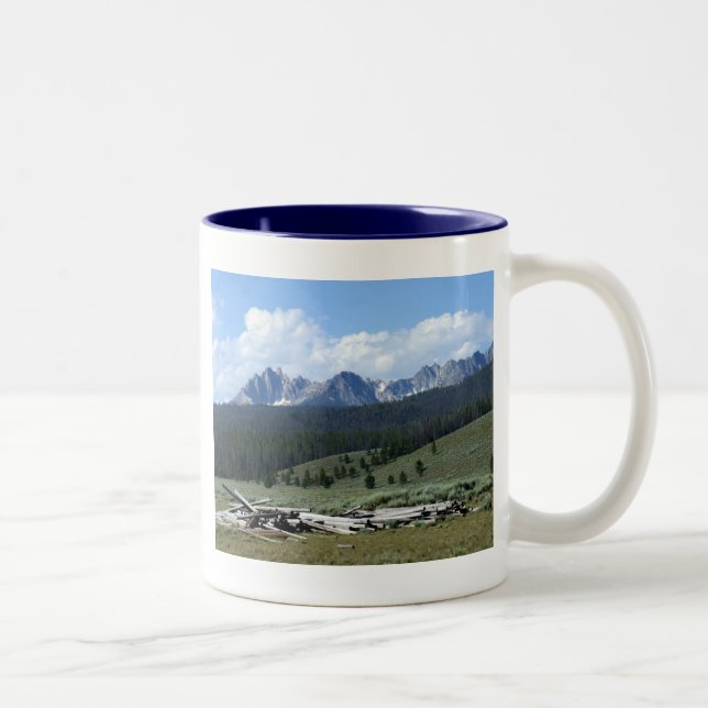 Taza Bicolor Montañas del diente de sierra (Derecha)