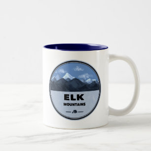 Taza Bicolor Montañas Elk Camping Colorado