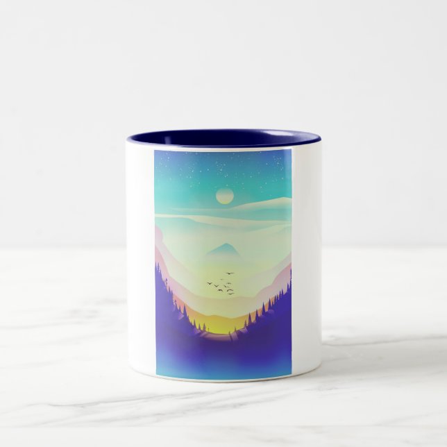 Taza Bicolor Montañas Nubladas (Centro)